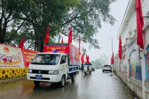 Xã Phú Nghĩa ra quân tuyên truyền lưu động về bầu cử