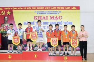  Giải thể thao học sinh phổ thông xã Quảng Bị diễn ra sôi nổi