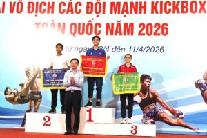 Hà Nội giành vị trí Nhất toàn đoàn tại Giải Vô địch các đội mạnh toàn quốc môn Kickboxing năm 2026
