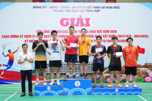 Xã Hoài Đức tổ chức thành công Giải cầu lông vô địch các nhóm tuổi năm 2026