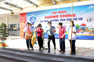 Xã Dương Hoà tổ chức tập huấn phòng, chống tai nạn thương tích cho trẻ em