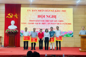 Xã Kiều Phú trao giải Cuộc thi “Giữ gìn thôn sáng – xanh – sạch – đẹp – an toàn” quý I năm 2026