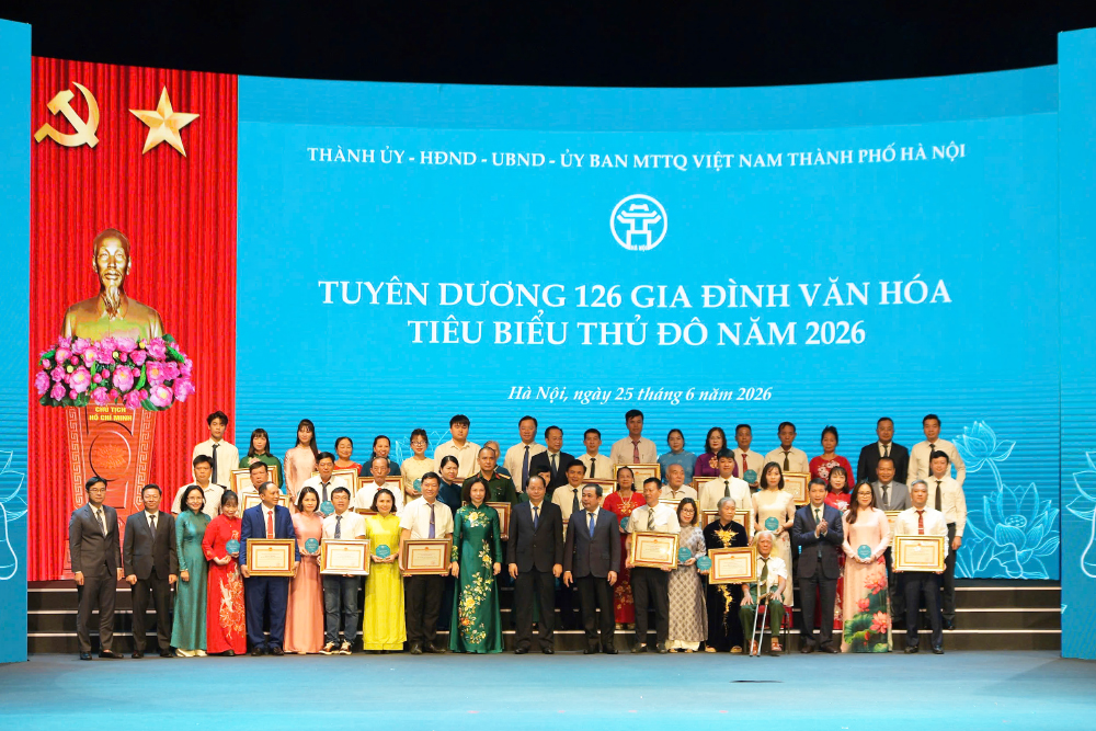 Tuyên dương 126 gia đình văn hóa tiêu biểu Thủ đô năm 2026