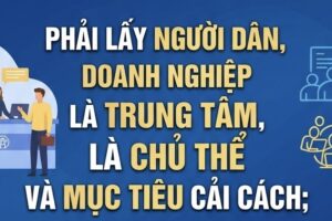 Lấy người dân, doanh nghiệp là trung tâm, là chủ thể và là mục tiêu CCHC