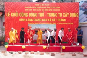Xã Bát Tràng khởi công, động thổ, trùng tu xây dựng Đình làng Giang Cao