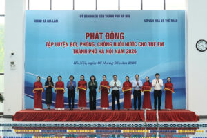 Hà Nội phát động tập luyện bơi, phòng, chống đuối nước cho trẻ em năm 2026