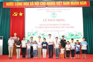 Phường Tùng Thiện phát động Tháng hành động vì trẻ em và khai mạc sinh hoạt hè năm 2026