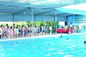 Xã Dân Hòa Xã tăng cường trang bị kỹ năng bơi an toàn cho trẻ em trong dịp hè