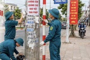 Xã Thượng Phúc tăng cường quản lý quảng cáo ngoài trời