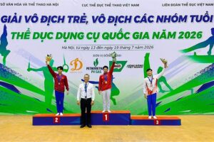 Đoàn Hà Nội xếp thứ hai Giải vô địch trẻ Thể dục dụng cụ quốc gia 2026