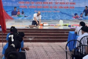 Xã Sóc Sơn phát động phong trào “Toàn dân tập luyện môn bơi”