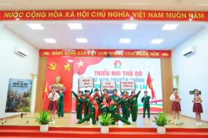 Rộn ràng sắc màu tuổi thơ tại Hội thi Thiếu nhi Thủ đô tuyên truyền giới thiệu sách; Múa hát tập thể và Ca khúc măng non xã Phú Nghĩa năm 2026