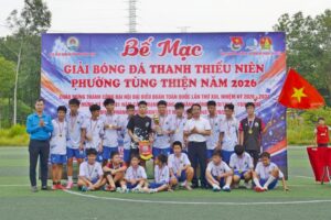 Giải bóng đá Thanh thiếu niên phường Tùng Thiện năm 2026 thành công tốt đẹp